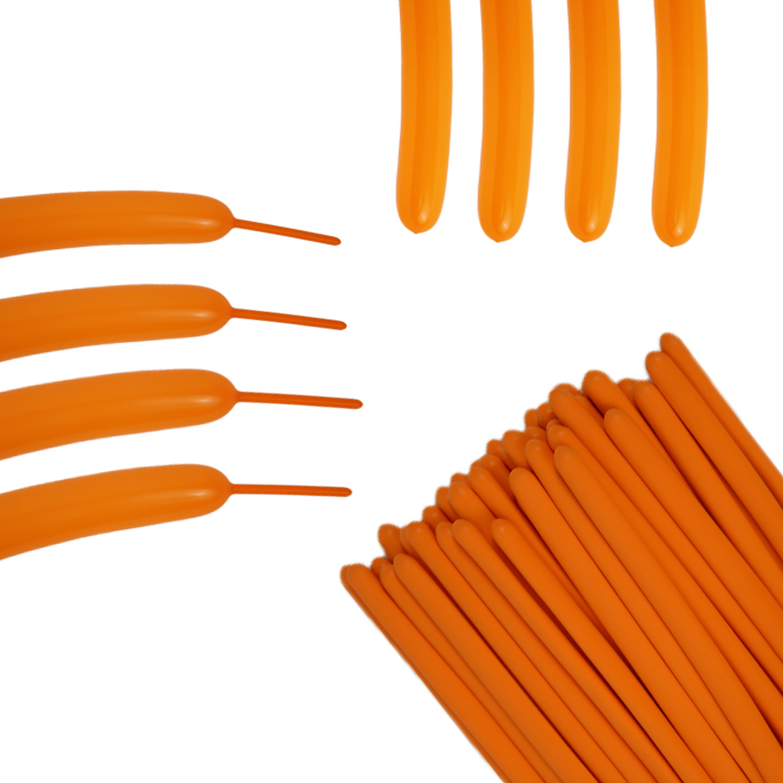 EBLLIWSM 100PCS 260Q orange Magic long balloons decoration shopping mall activities, party decoration, parent-child activities. Not easy to damage,