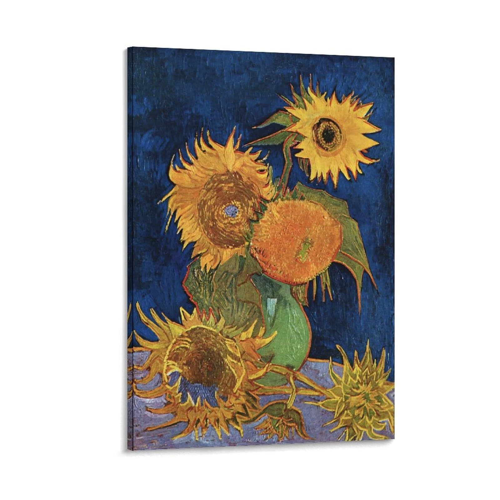LUBOYANG Six Sunflowers by Vincent Van Gogh Poster; Canvas Print Poster Wall Art Decorative Painting; Frame; 20x30inch(50x75cm)