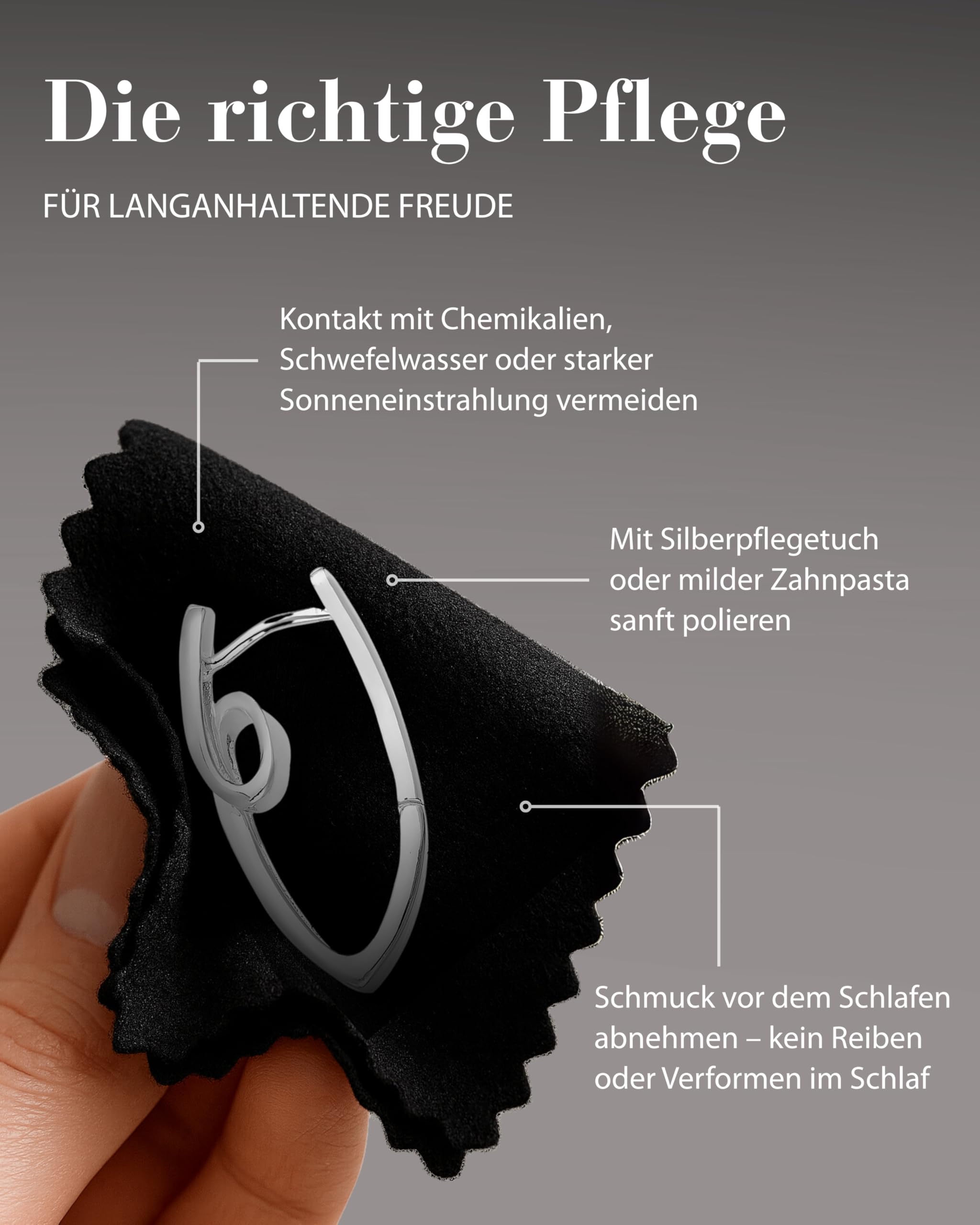VINANI Klapp-Creolen aus 925 Sterling Silber I Nickelfreie Ohrringe für Damen I Mattierte & glänzende Oberfläche mit Anlaufschutz I Allergikerfreundlich I Handarbeit in Juweliersqualität I CKNK