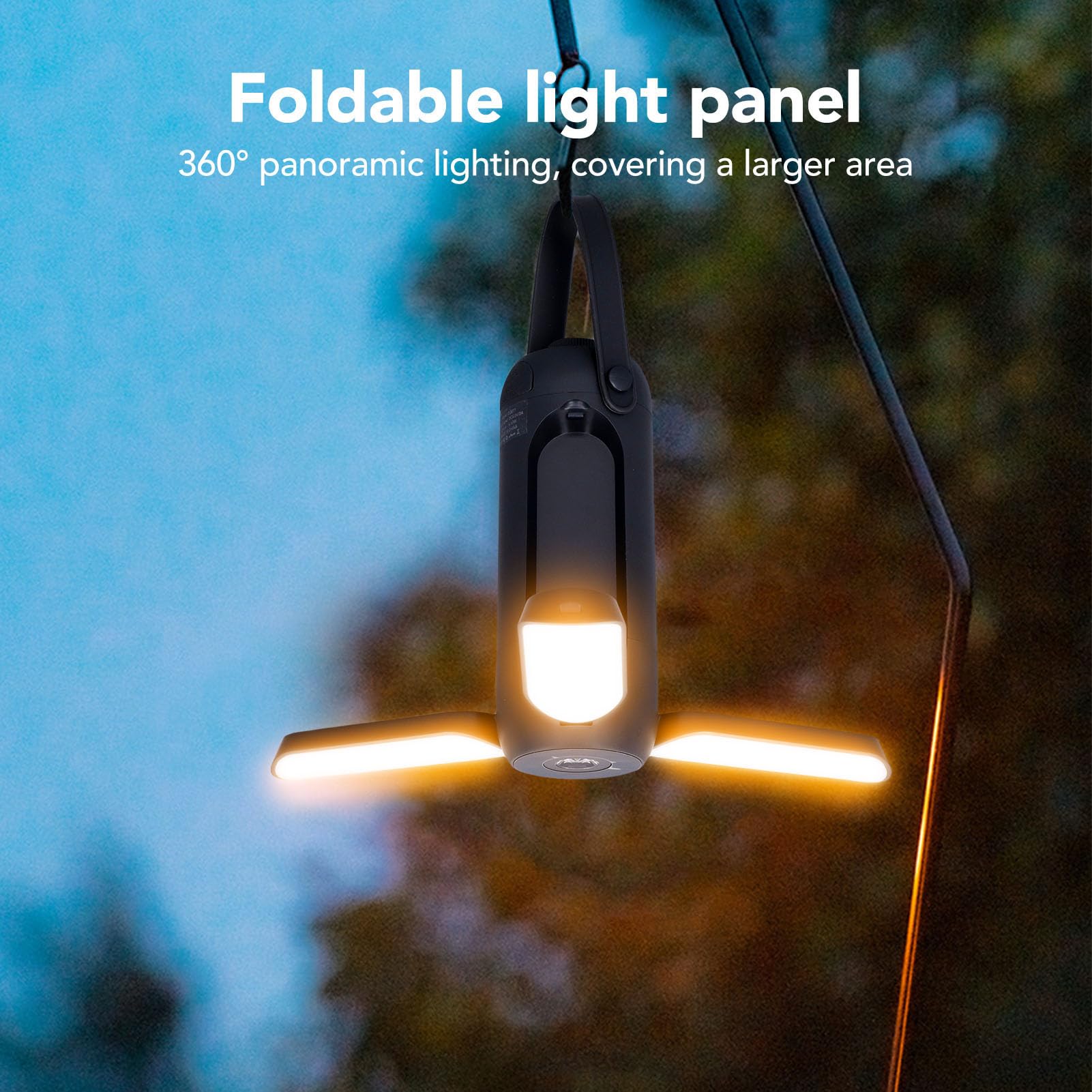 2 Lanterne LED Ricaricabili USB - Impermeabili, Dimmerabili, Per Campeggio E Emergenza