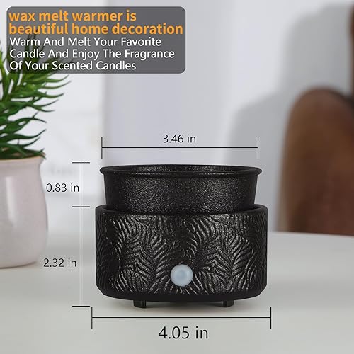 Miniatura 8 de copinpin Calentador de cera para derretimiento, calentador de cera de cerámica para velas perfumadas, quemador de aceite 3 en 1, calentador de cera