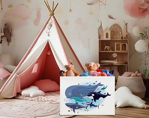 Miniatura 135 de Cesta de almacenamiento rectangular con asas, cesta de almacenamiento plegable, caja de libros, cesta de regalo (calabaza enojada)