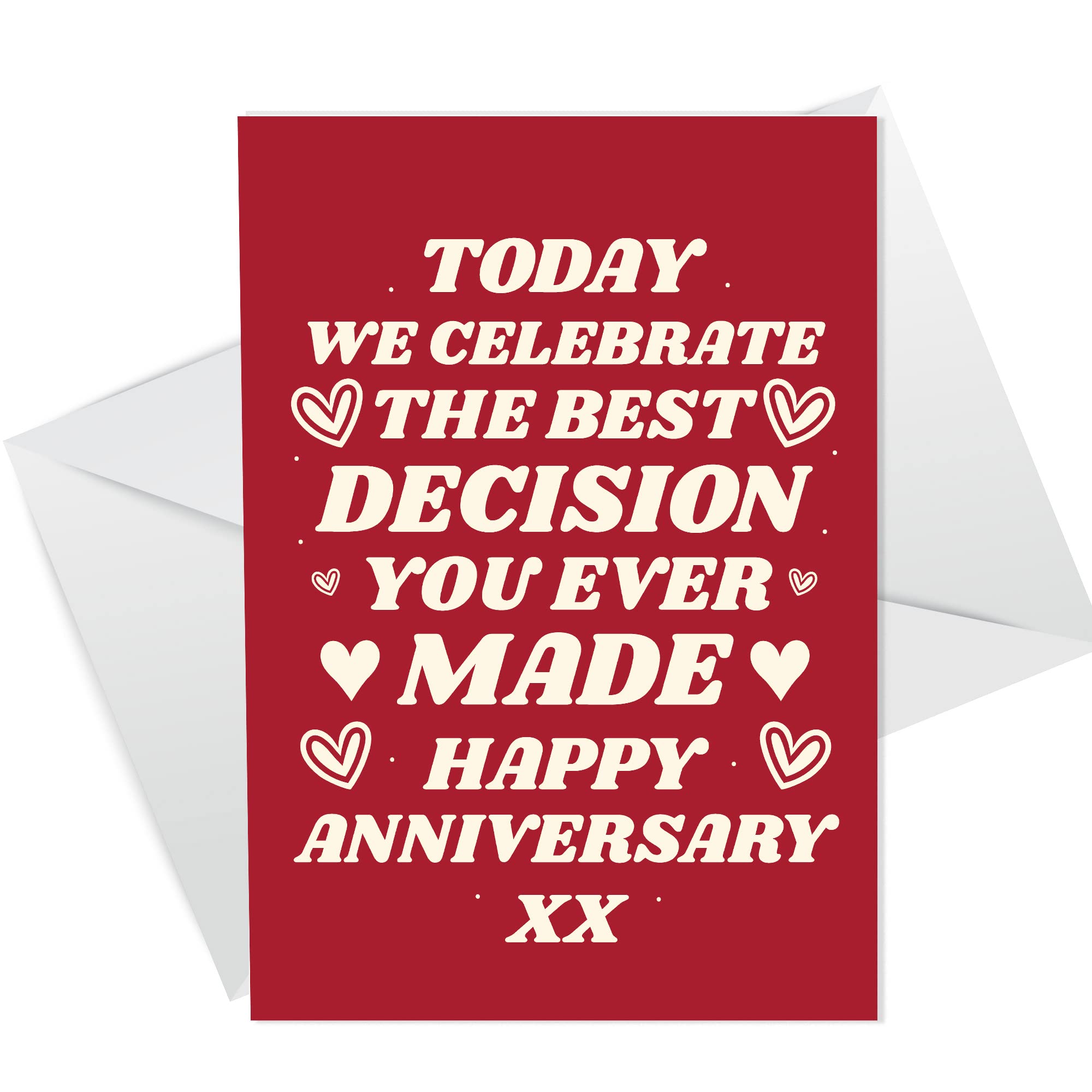 RED OCEAN Anniversary Card For Boyfriend Girlfriend Funny Anniversary Card For Husband Wife