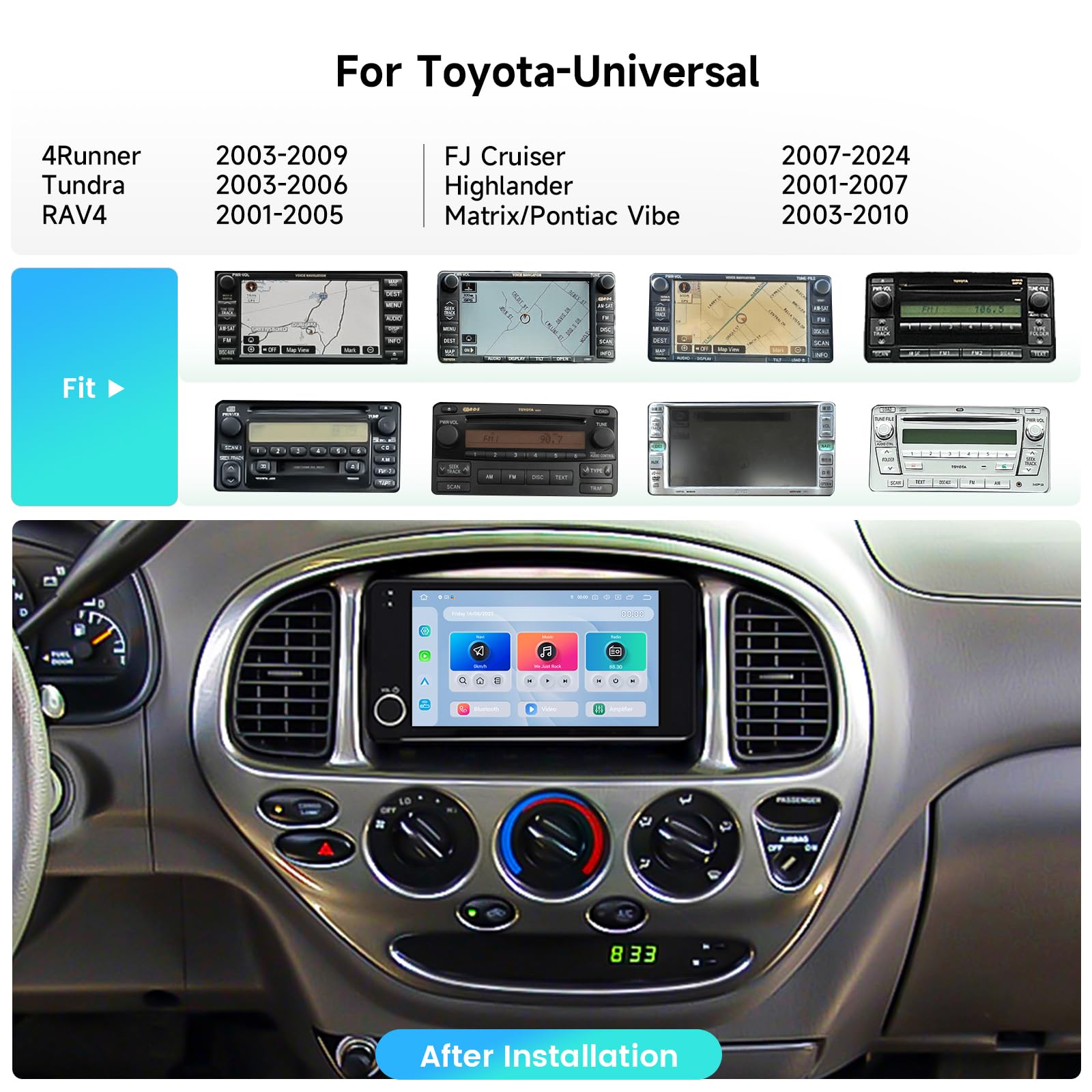 Amazon.com: Dasaita Car Stereo Radio for Toyota 4Runner 03-09