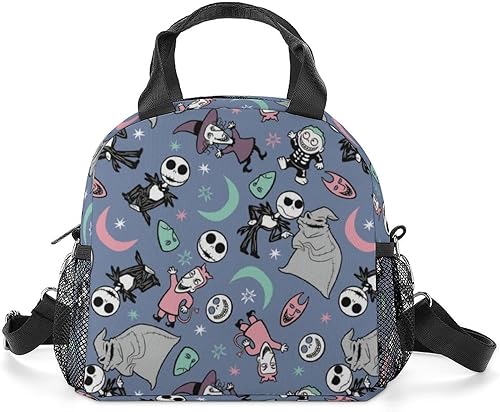 HappyDaddy Lonchera térmica para mujeres y hombres, lonchera reutilizable para adultos para el trabajopicnic, la noche antes de Navidad (04)