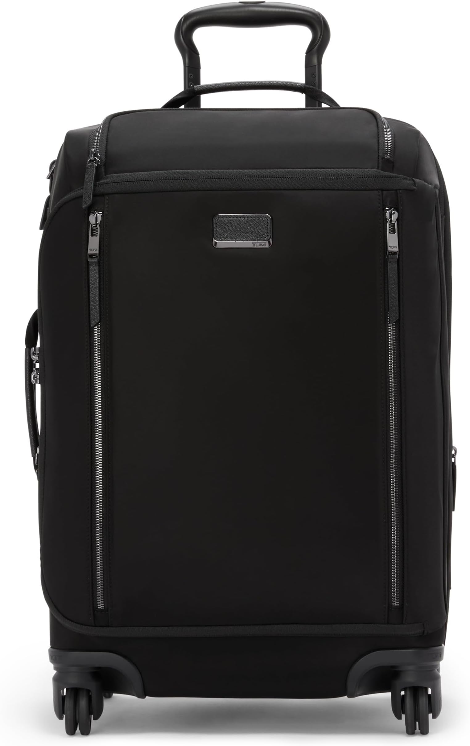Voyageur Leger 4 Wheeled Luggage - Women's Lightweight and Spacious, Sleek Silhouette, Durable Premium Suitcase - 21.8" International Expandable Carry-On, Black with Gunmetal Hardware