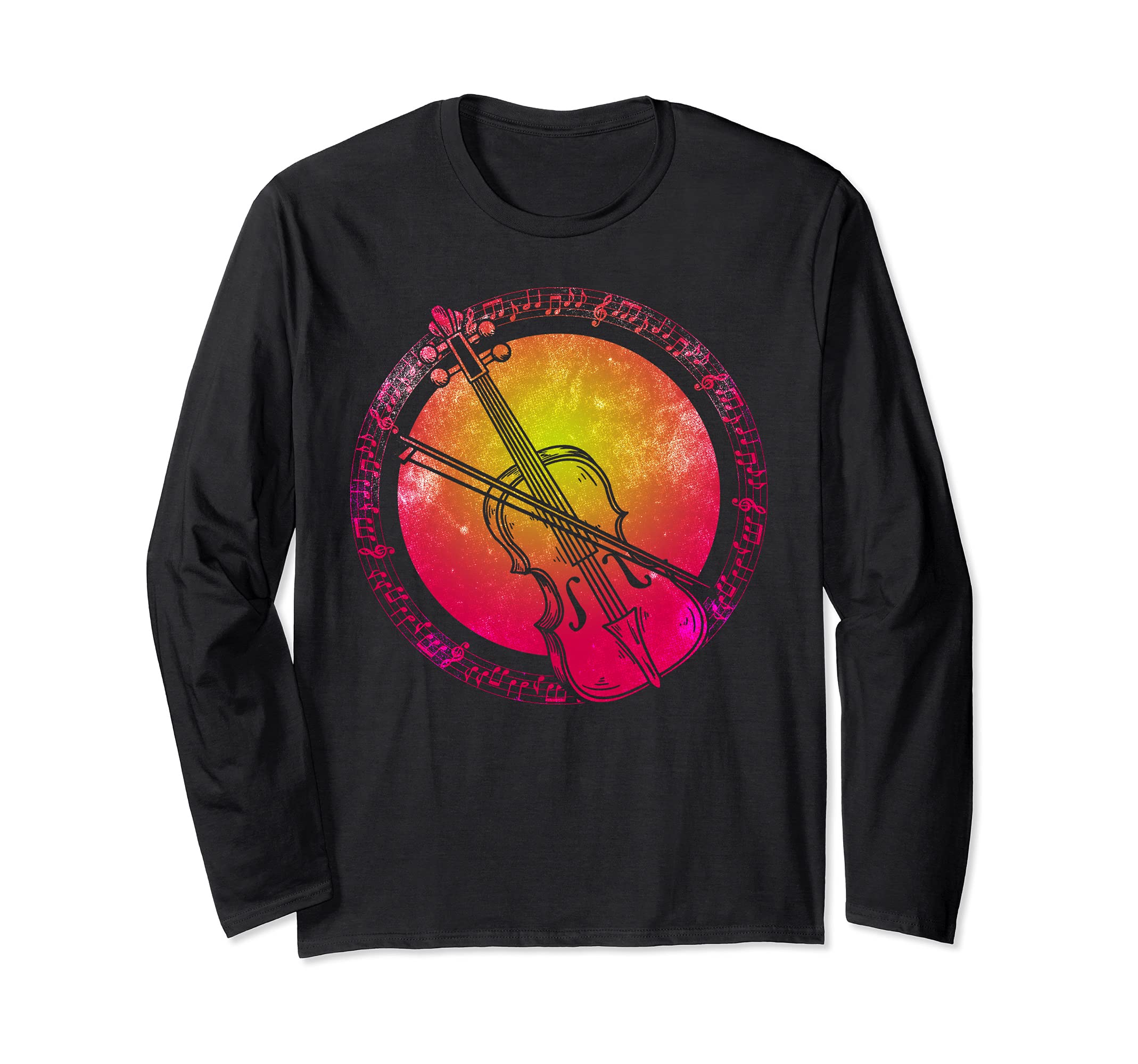 Violinist Violin Player Long Sleeve T-Shirt, Black