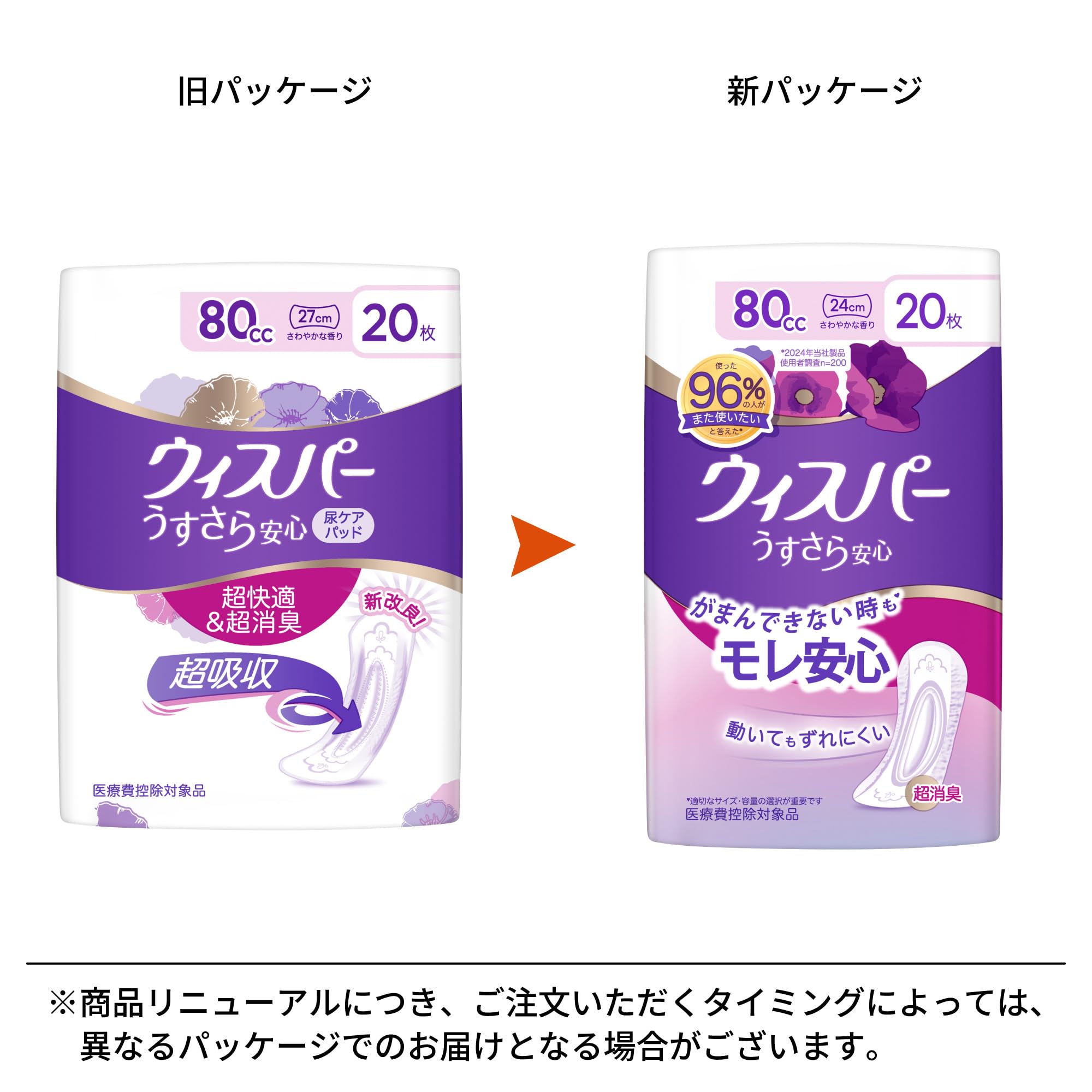 Amazon | ウィスパー うすさら安心 80cc 20枚 (吸水ナプキン 尿漏れ