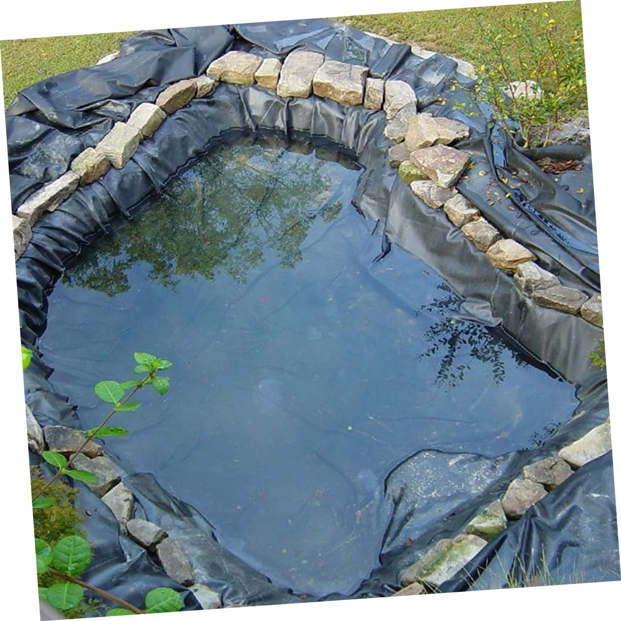 Rivestimento per Laghetto per Pesci in Hdpe e Protegge da Perdite d Acqua Durevole e Facile da Tagliare