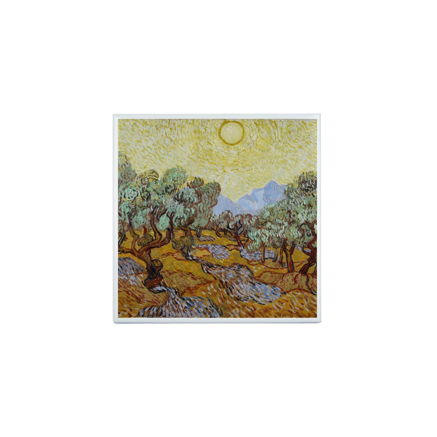 Fabulous Ceramiczne Płytki Dekoracyjne 10,8 x 10,8 cm - Van Gogh Oliwne Malarstwo Post-Impresjonizm