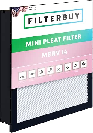 Filterbuy 20x20x4 MERV 14 Pleated Air Filter