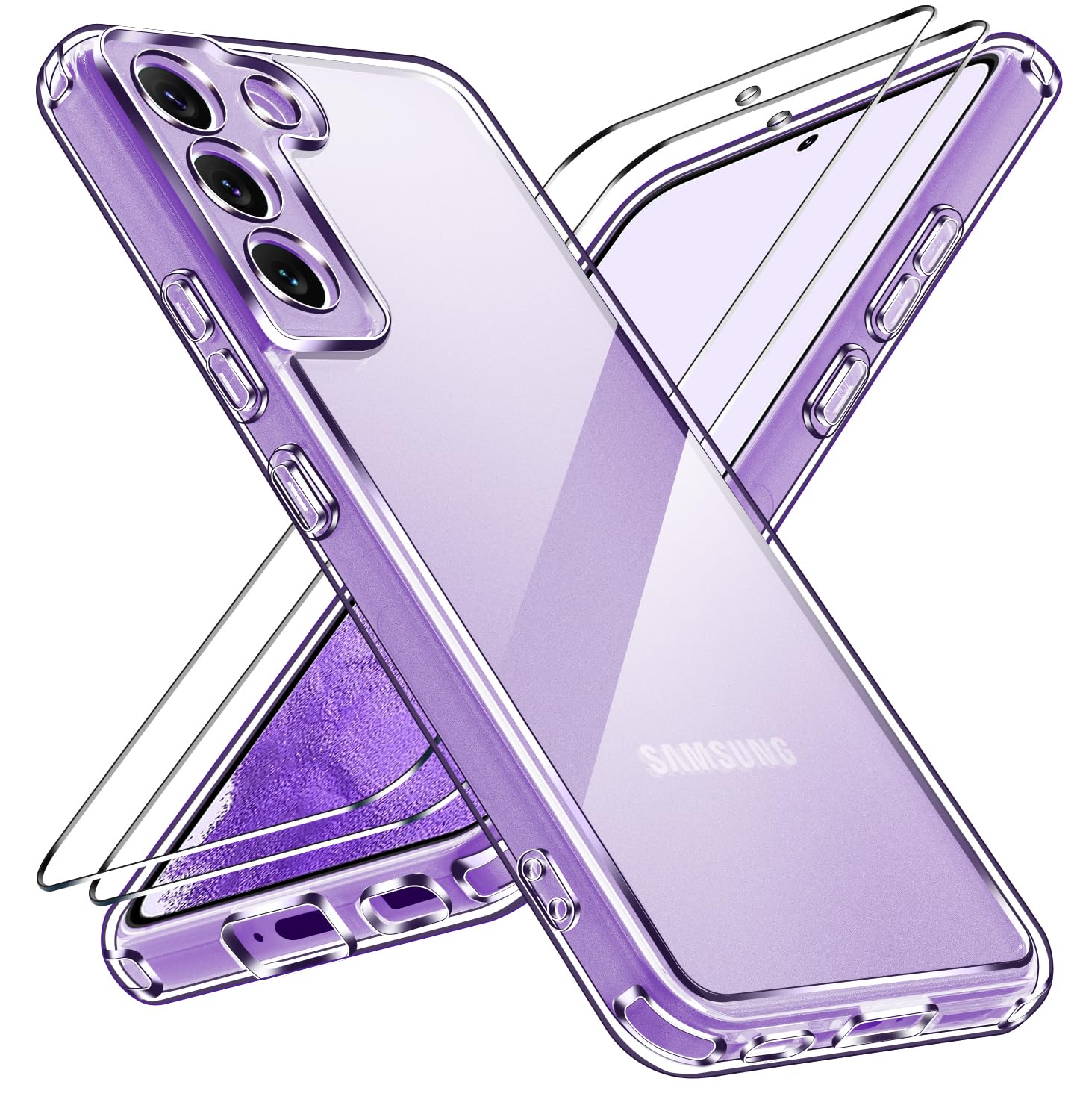 ivoler Anti-Amarillo Clara Funda para iPhone 17 Pro con 2 Piezas Cristal Templado, [Protección Militar] Carcasa Protectora Antigolpes Transparente Anti-Choques Bumper Case — view 135