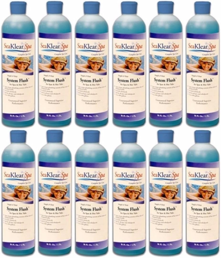 12Pack Spa System Flush hot tub Cleaner 12 x 16 oz