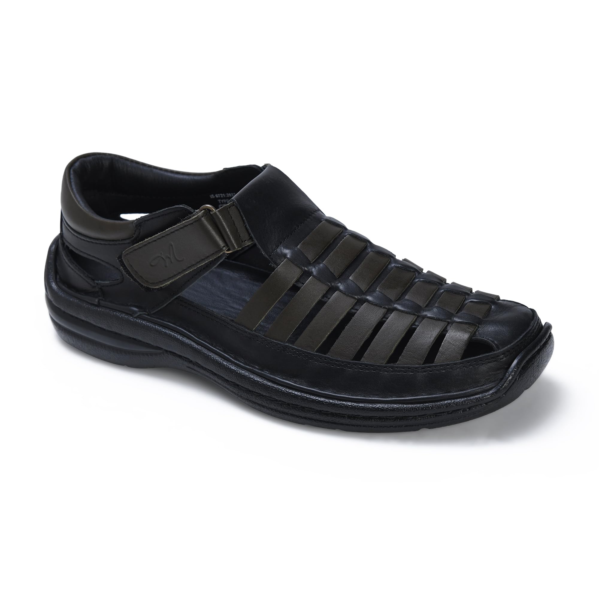 mardi gras Men's Flux Lattice Leather Sandals | Premium Fisherman Style | Adjustable Strap & Cushioned Sole-picture-20