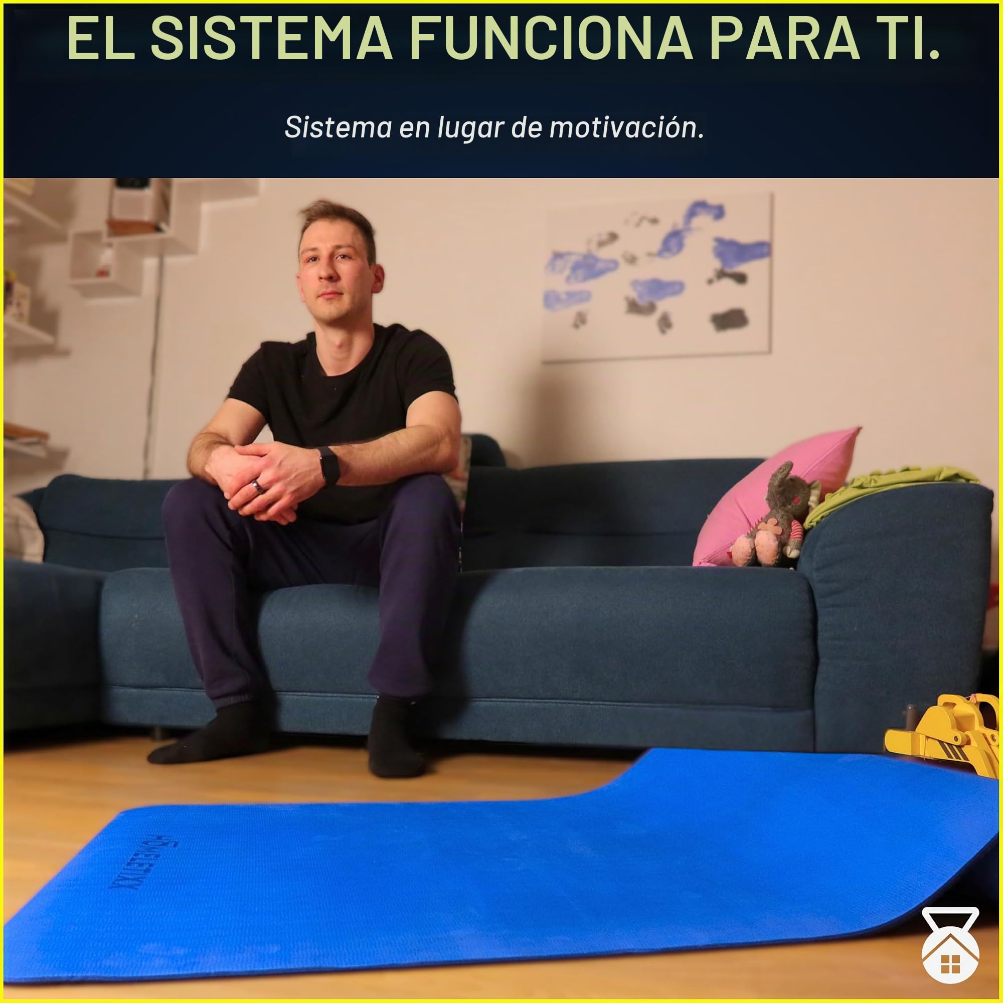 Esterilla de fitness de 200 cm, extra larga, antideslizante, esterilla de yoga y esterilla deportiva XL de 2 m de TPE premium para entrenamiento en casa y gimnasia, esterilla de entrenamiento para