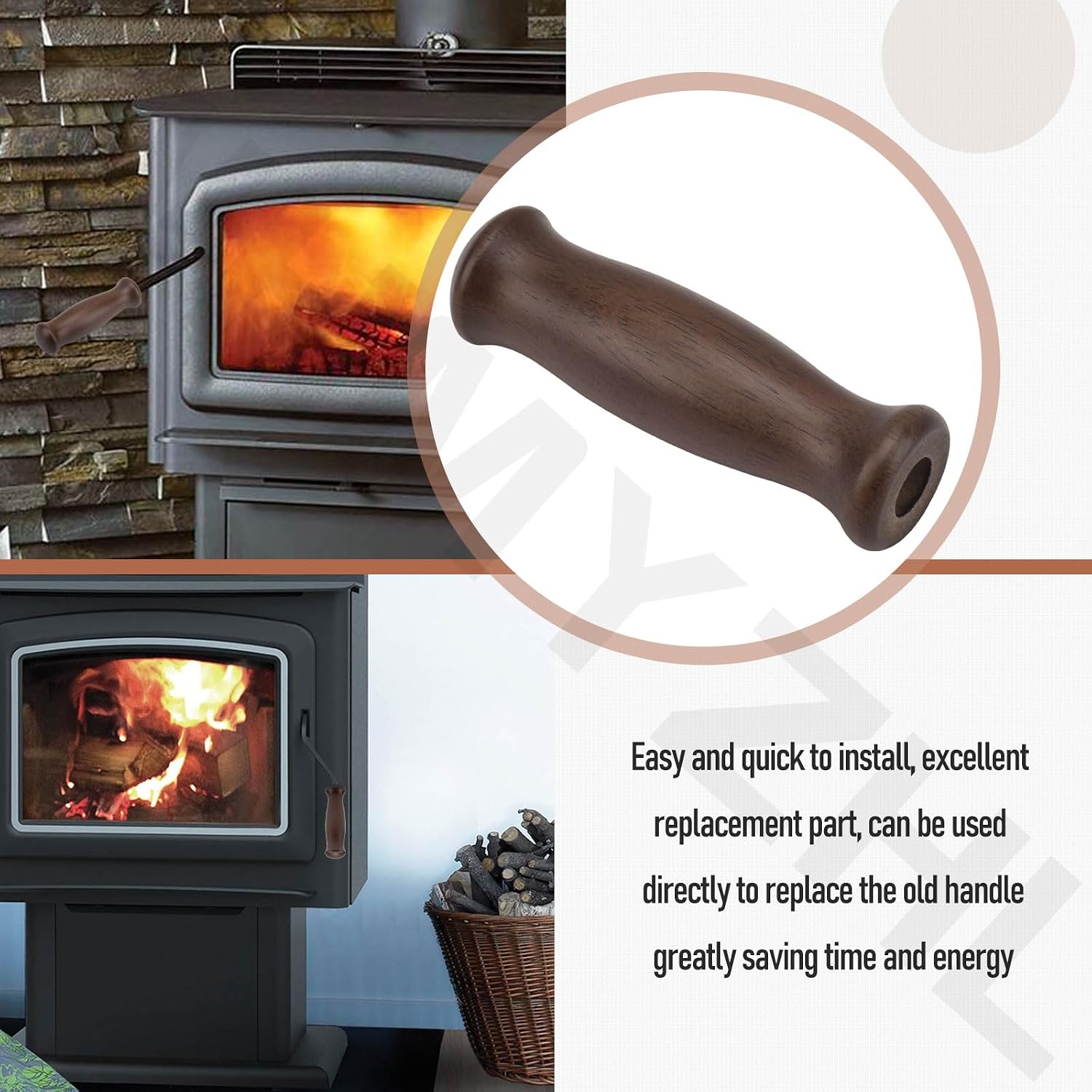 250-00594 Wooden Handle Compatible with Avalon Olympic Stove & Insert 700 745 790 796 945 990 996 1190 1196 900PS 900PI