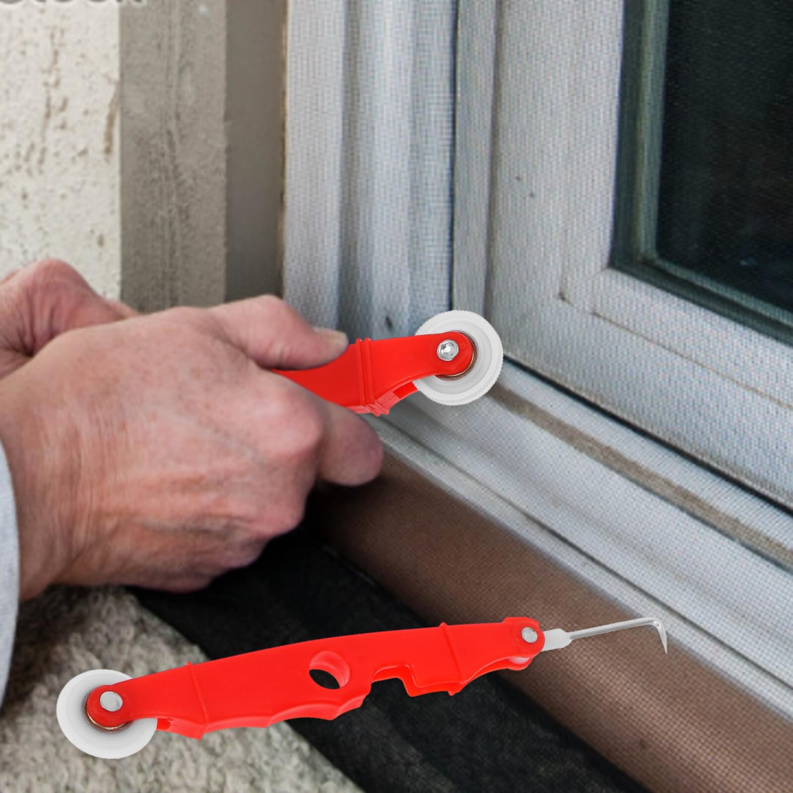 Reparaturset Fliegengitter mit Aluminium Spline Werkzeug 7 Stück Fliegengitter Installationsset für Fenster und Türen Langlebiges Bildschirm Reparaturwerkzeug für Heimwerker