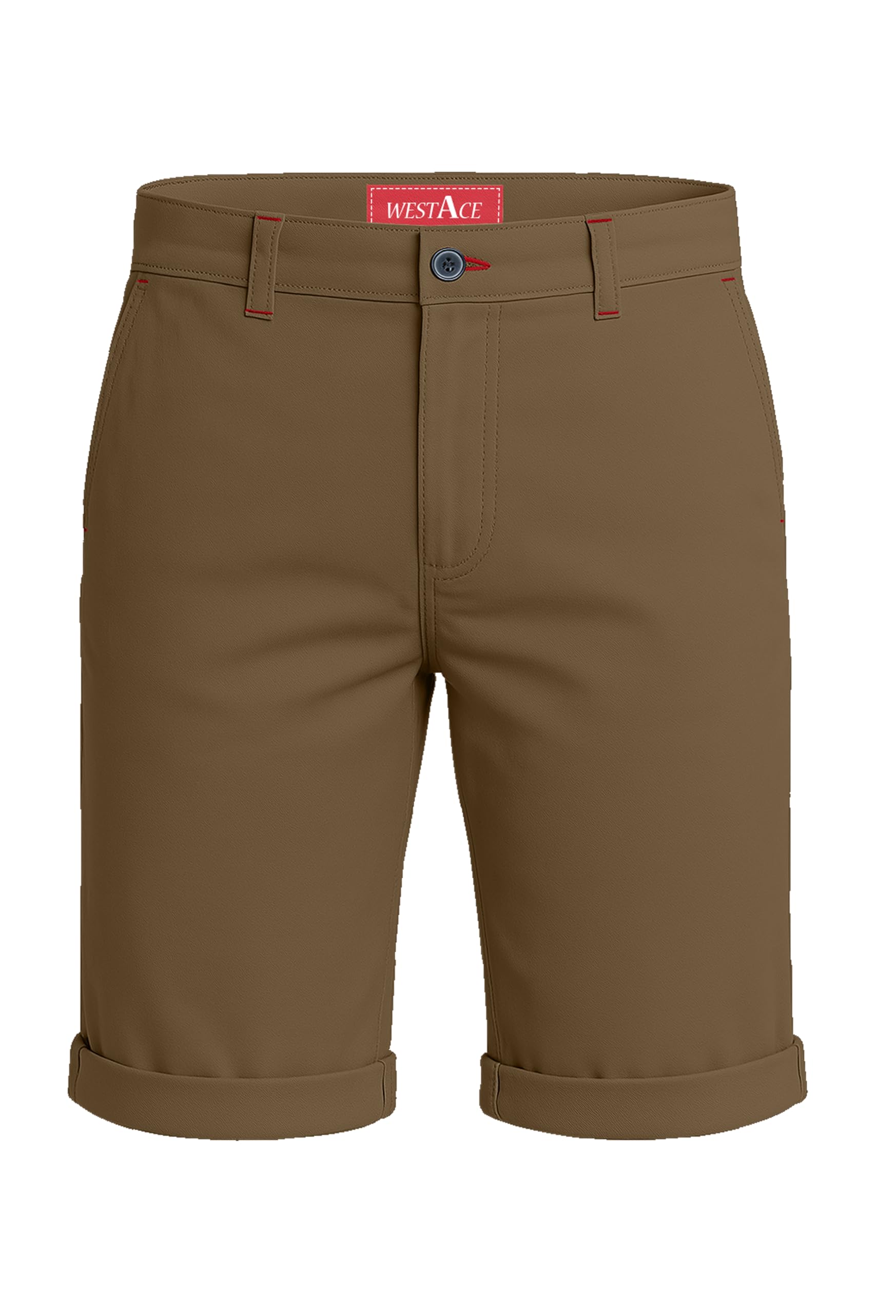 Westace Men's British Khaki Stretch Chino Shorts Summer Cotton Cargo Combat Casual Jeans Half Pant (38, )