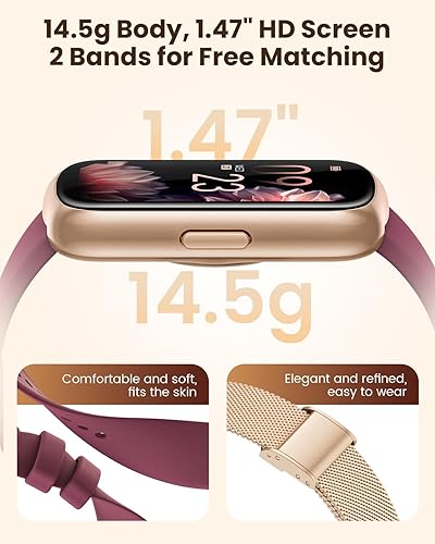 Miniatura 2 de Relojes de fitness para mujer, rastreador de actividad física con monitor de frecuencia cardíacaSpO2, relojes inteligentes para mujeres con