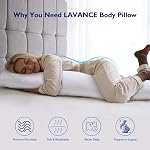 LAVANCE Microfiber Cover Body Pillow with Down Alternative Filling | Combing and Rolling Progress Adult Body Pillow, Soft Supportive Long Pillow for Side Sleepers, 50x137 cm
