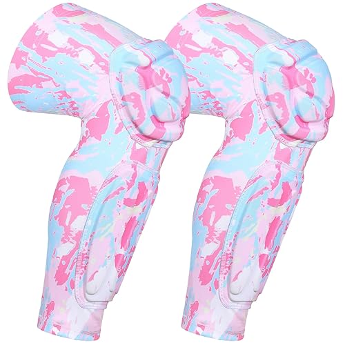 Miniatura 8 de TIAXU TIAXU Rodilleras acolchadas para pantorrillas, manga de compresión para piernas, protector de muslo, espinilleras para fútbol, baloncesto,