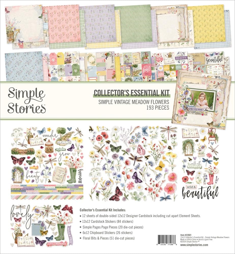 Simple Stories Simple Vintage Meadow Flowers Collectors Essentials Kit