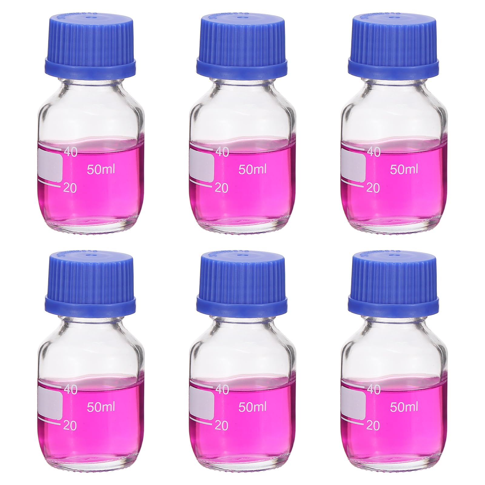 Flacons de stockage de milieu réactif 50ml en verre borosilicate PATIKIL GL32 x6