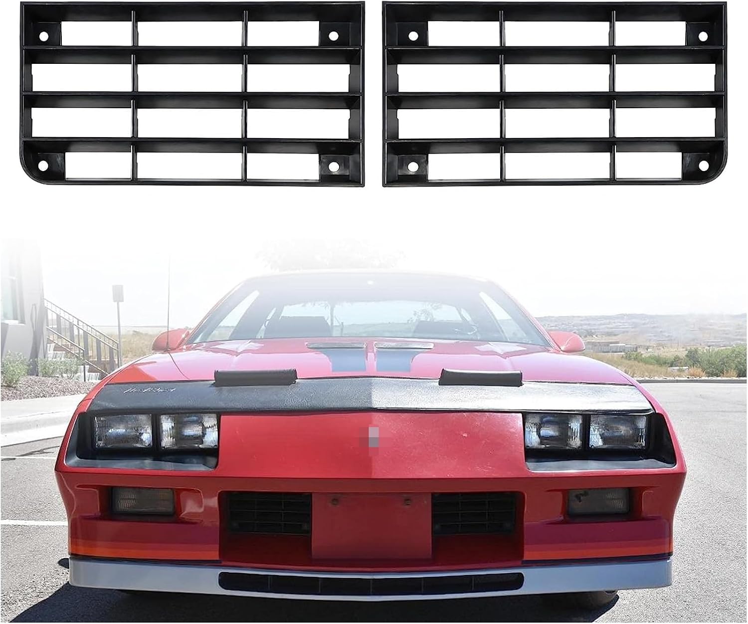 Camaro Z28 Grilles Front Compatible with 1982-1984 3rd/Third Gen Ch-evy Camaro Z28 Black