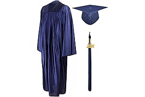 2023 Navy Blue Graduation Cap and Gown Set