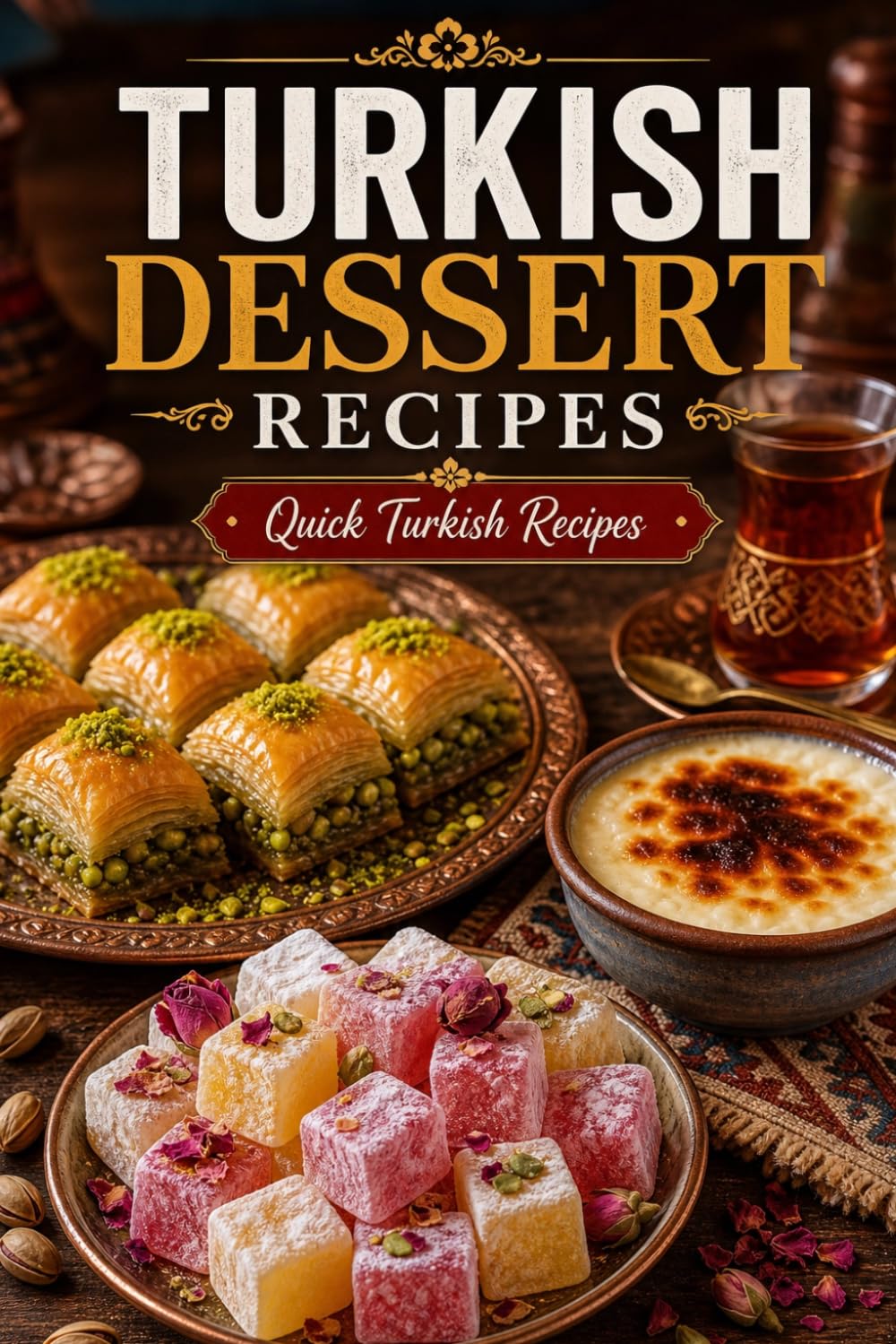 Turkish Dessert Recipes: 73 Quick and Easy Authentic Recipes for Baklava, Turkish Delight, Puddings, and More