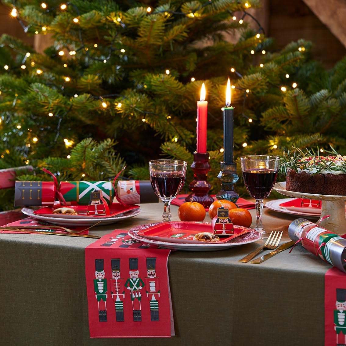 Talking Tables 4 x Nutcracker Themed Tissue Paper Sheets For Xmas Presents Food Hampers | Festive Christmas Gift Wrapping for Kids or Adults | Plastic Free & Recyclable at Home | 70cm x 50cm