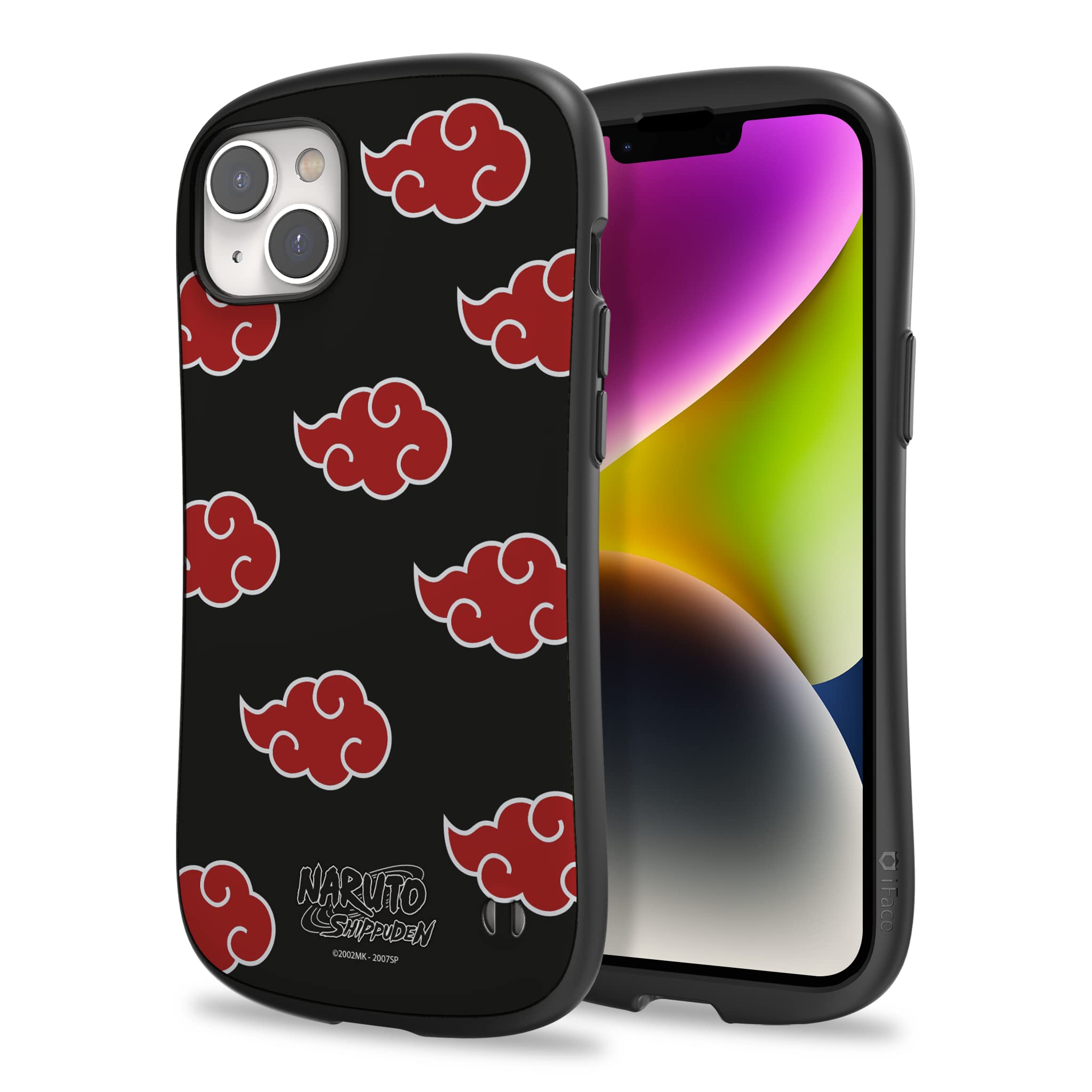 iFaceShippuden Anime Collection First Class Case for iPhone 14 Plus (6.7 inch) – Shockproof Dual Layer (Hard Shell with Bumper) Protective Phone Case – Akatsuki