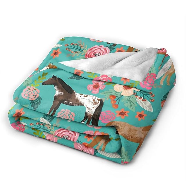 Foto 2 de 7 de Manta de forro polar de franela de lujo, diseño de caballos, razas de caballos, animales de granja, mascotas