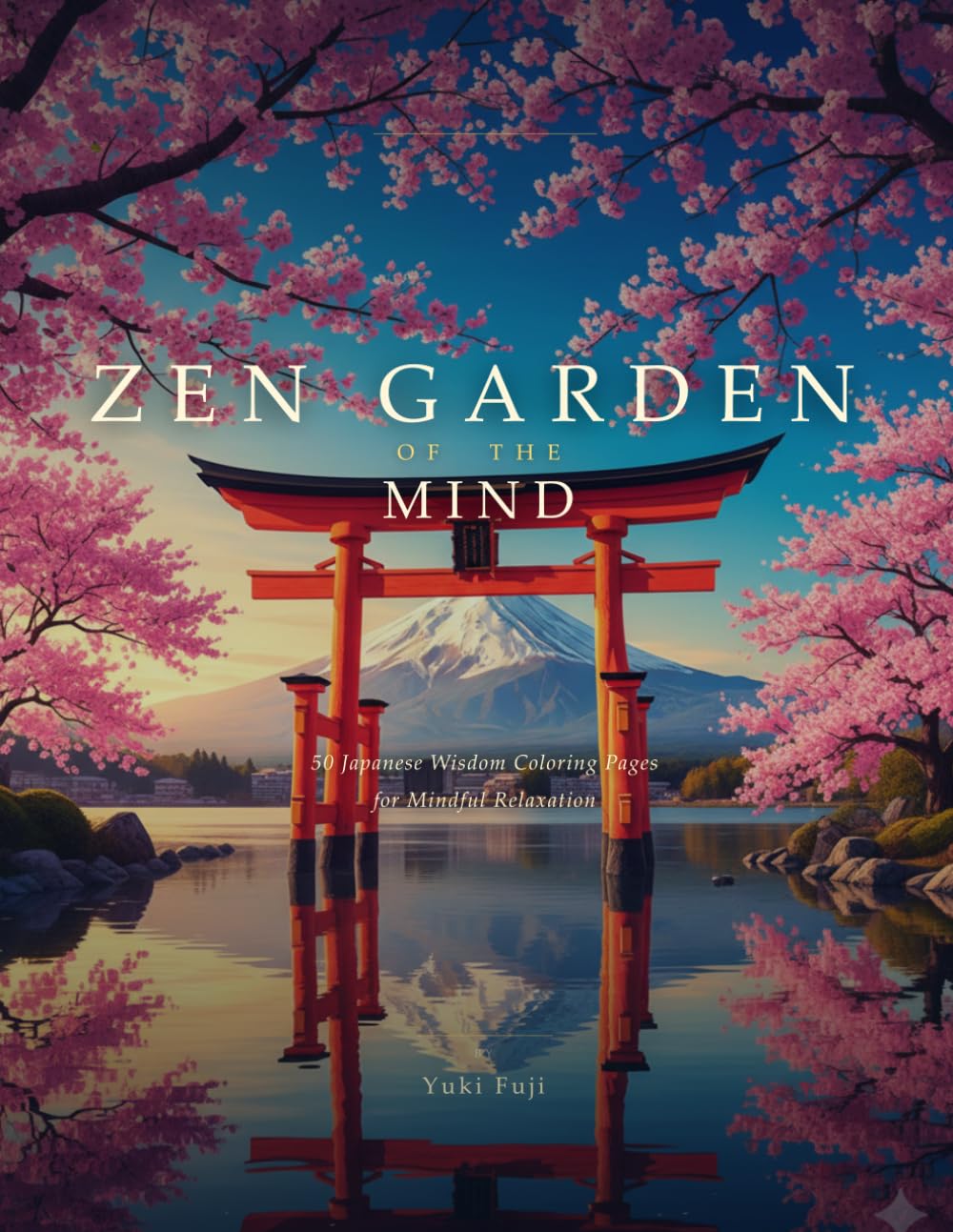 Zen Garden of the Mind: 50 Japanese Wisdom Coloring Pages for Mindful Relaxation