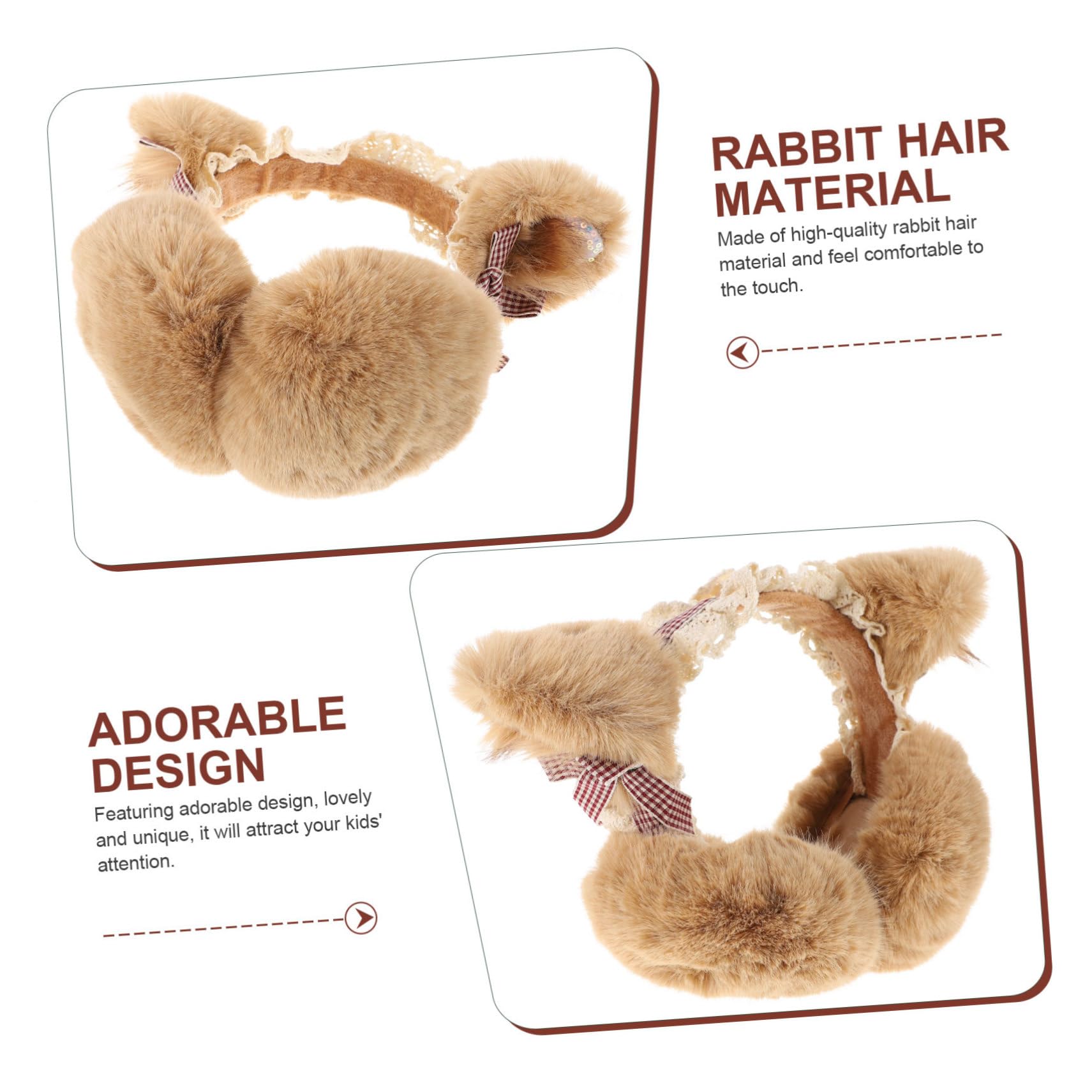 3piezas Orejeras De Invierno Para Mujer Protección Auditiva De Poliester Earmuffs Plegables y Ligeras Diseño Elegante Accesorio Para Mantener El Calor