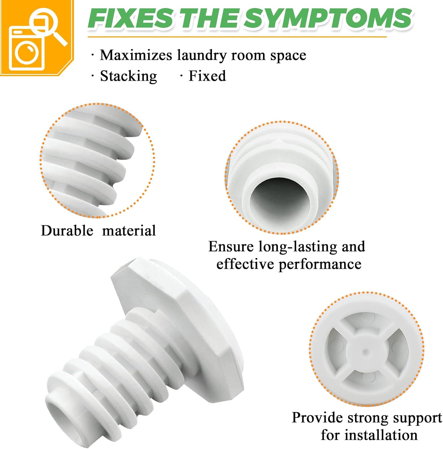 Universal Stainless Steel and Plastic Dryer Stacking Kit