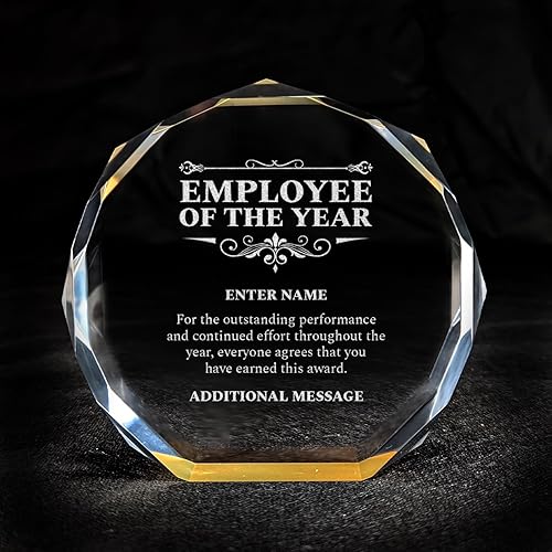 Miniatura 38 de Premio personalizado grabado con láser, diseño grabado con láser, agradecimiento, añade tu propio texto, incluye caja de regalo, premio al empleado