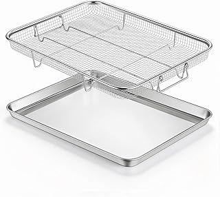 E-far Large Stainless Steel Air Fryer Pan