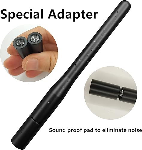 Miniatura 5 de Antena corta de aluminio de 4 pulgadas para Chevy Silverado 1500 (1999-2023), Chevrolet Silverado 2500 (1999-2023), Chevrolet Chevy Silverado 3500