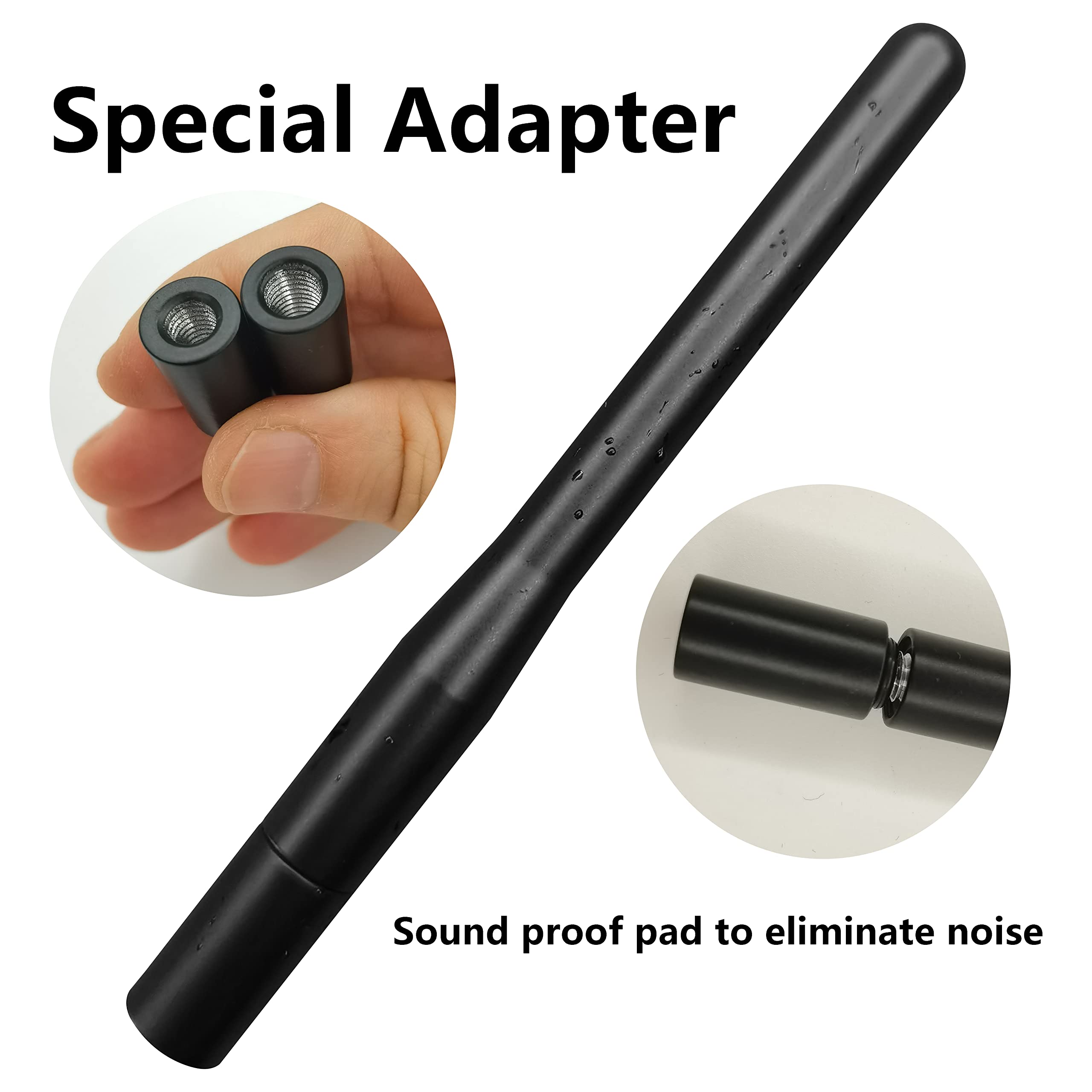 31" Black Power Radio Antenna Mast For GMC Sierra 1500/2500/3500 (2006-2025) - Direct Fit 2 thumbnail image