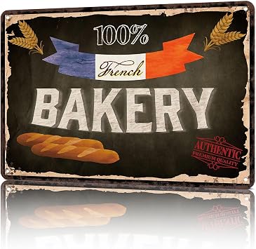 Funny Vintage Metal Signs Boulangerie Rtro Vintage -Tin Sign Poster For Home Room Garage Office Decor 8x12inch