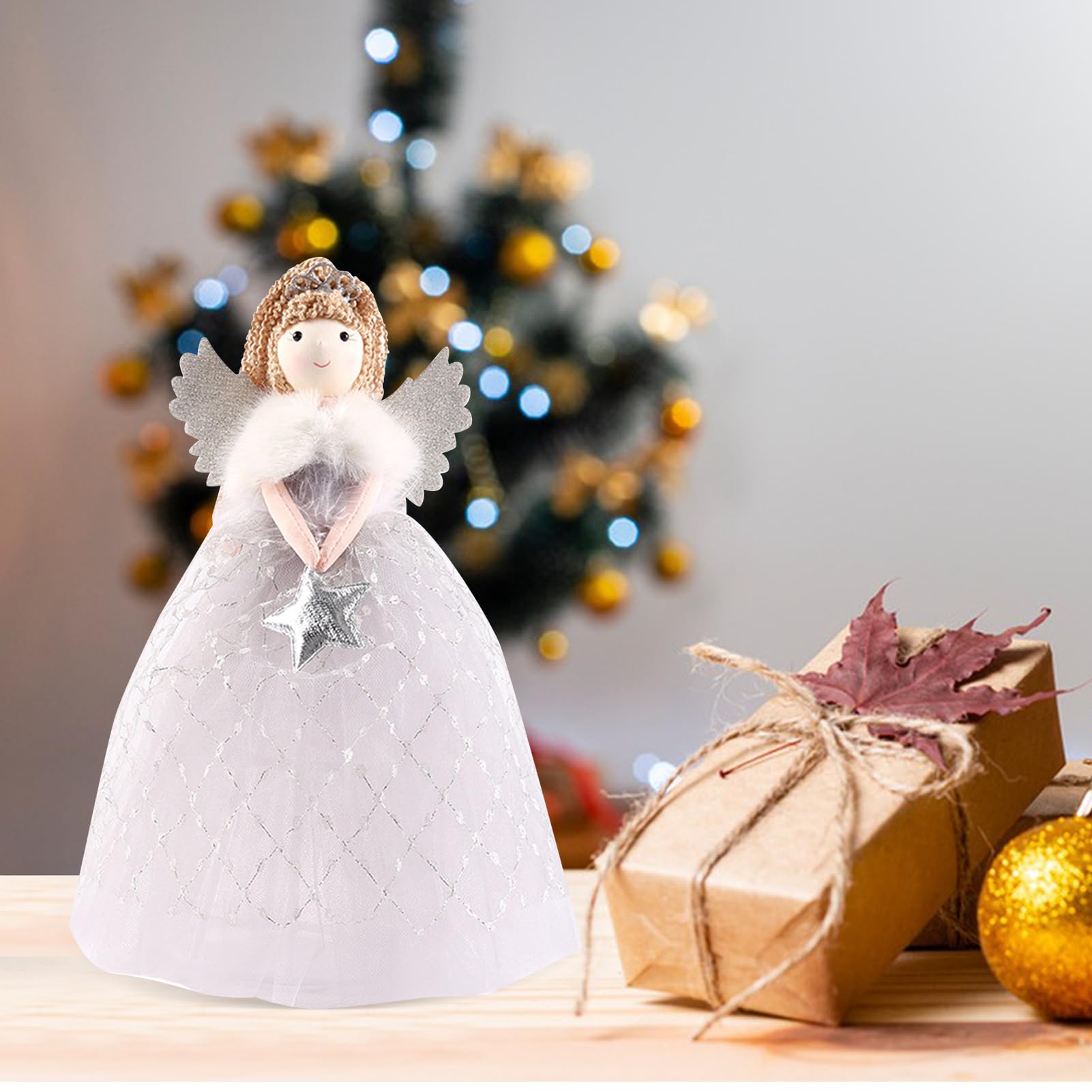 Decoration Sapin Noel Blanc, 24 Pièces Ange De Noel Pour