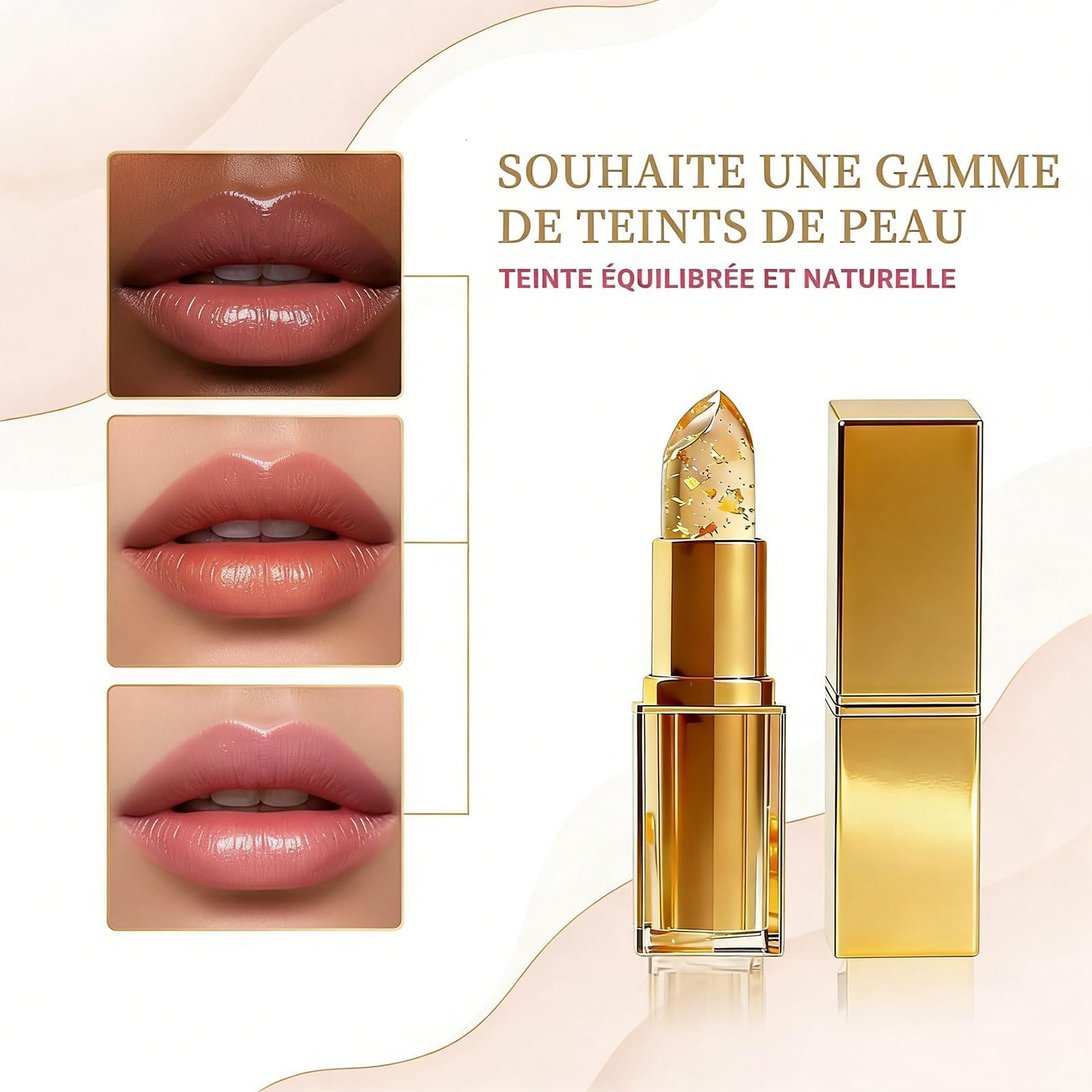 Reveline Rouge à LèVres, Rouge à LèVres Longue Tenue, Rouge A Levre Ph De La Peau Reveline, Baume Hydratant Longue Tenue 24h, Avec Effet De Changement De Couleur, Naturelle Brillant à LèVres (1PC)