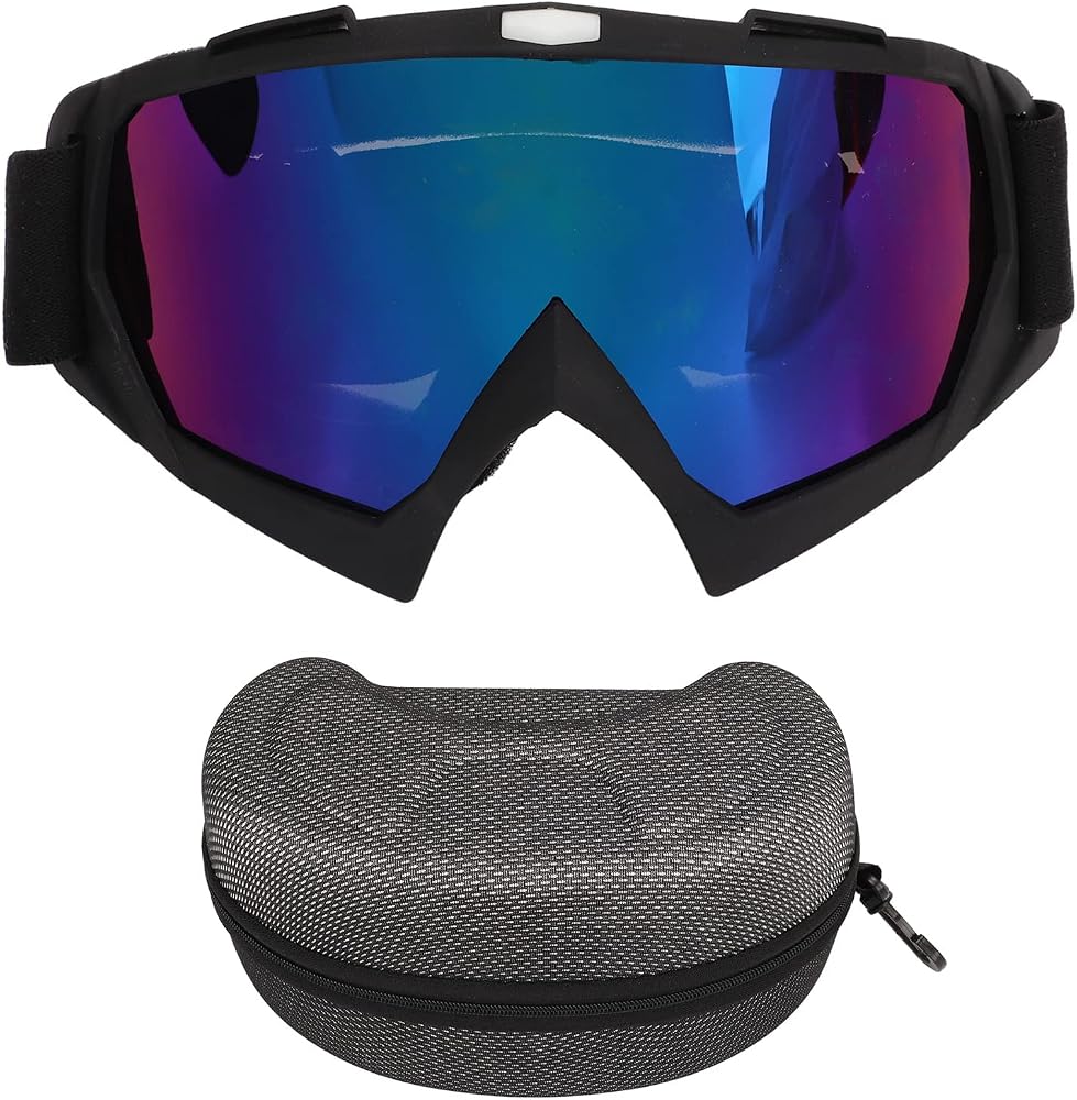 Lunettes De Ski Outdoor Anti-Poussière Noires Mat – Protection Vent, Sable & UV Pour Moto, Vélo, Ski & Sports Extrêmes