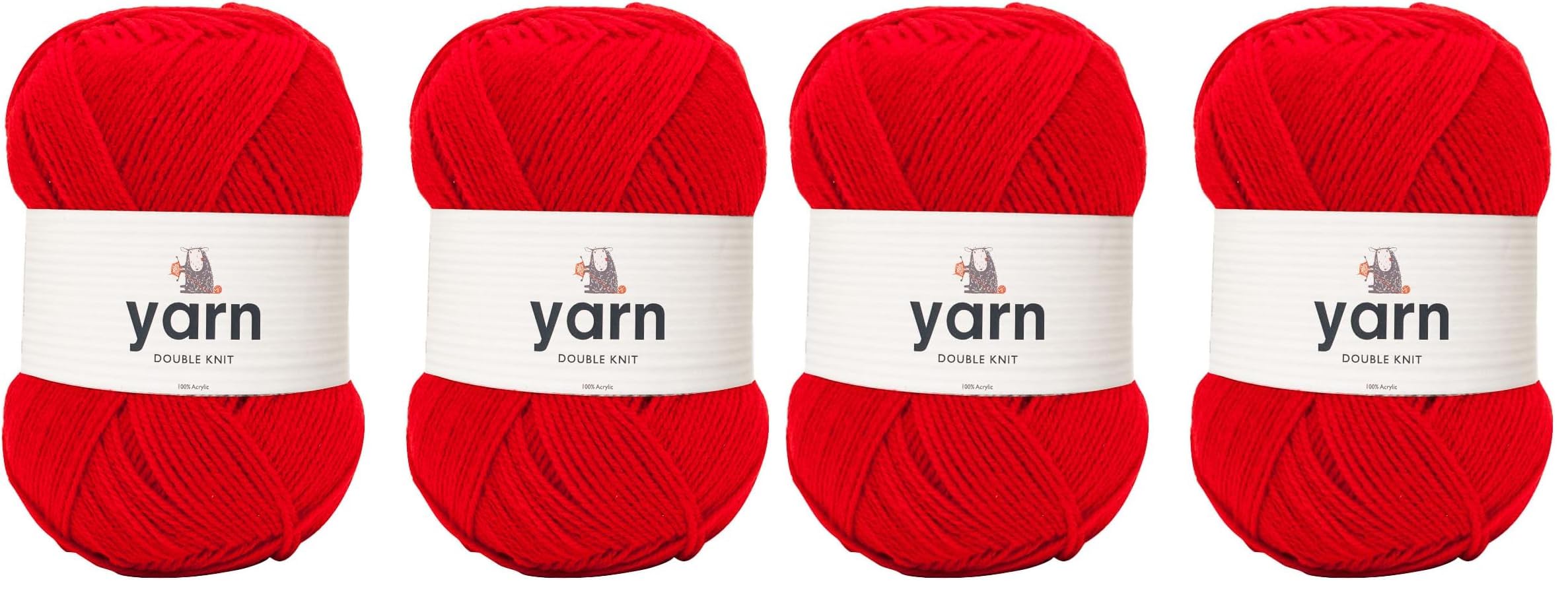 KORBOND DK Black Yarn - 100g Acrylic Wool - Lightweight, Hypoallergenic & Durable Double Knit Crochet Yarn Knitting Wool (290m Total) — view 25