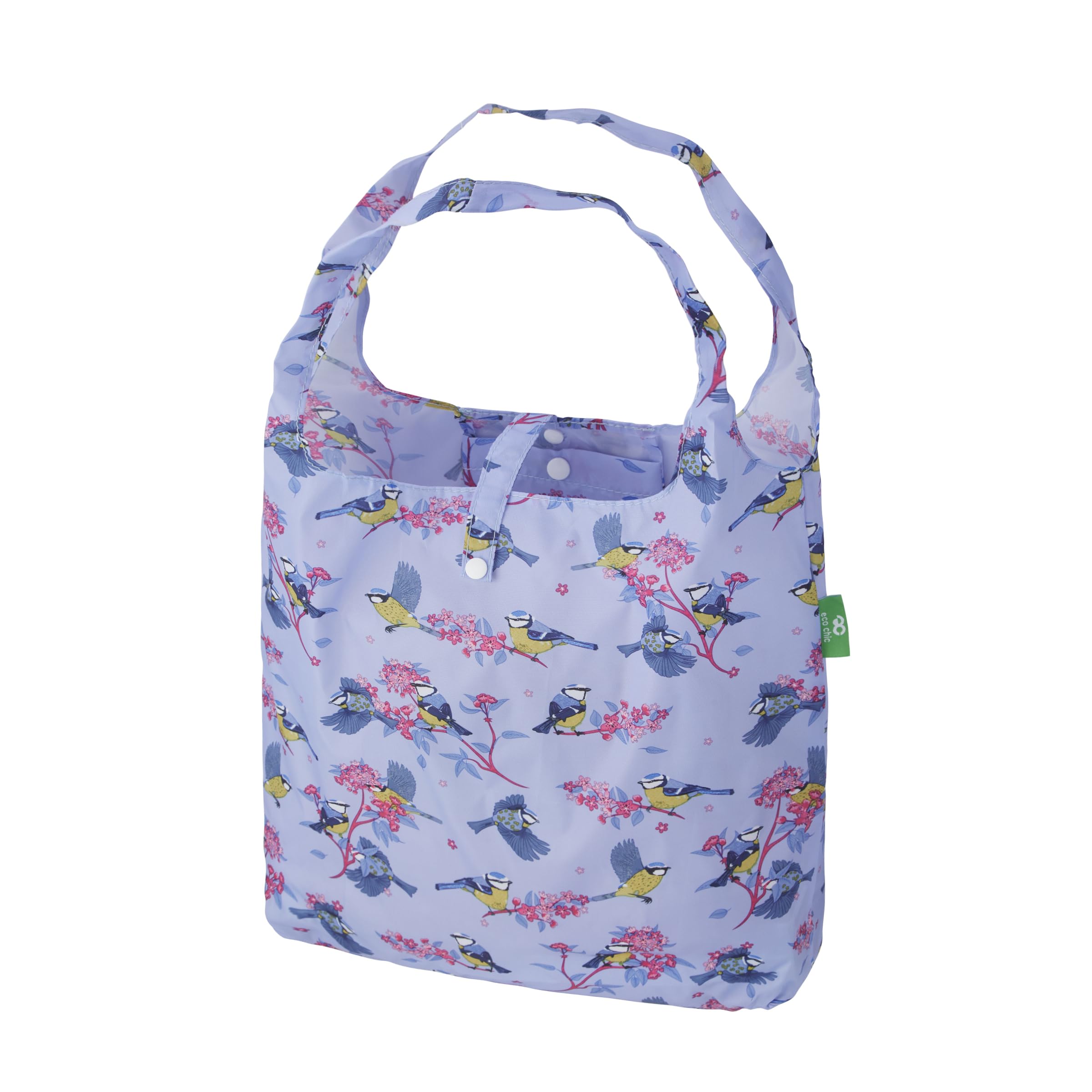 ECO CHIC Foldable Reusable Grocery Bags - Lightweight, Recycled & Reusable Shopping Bag - Waterproof Packable Tote