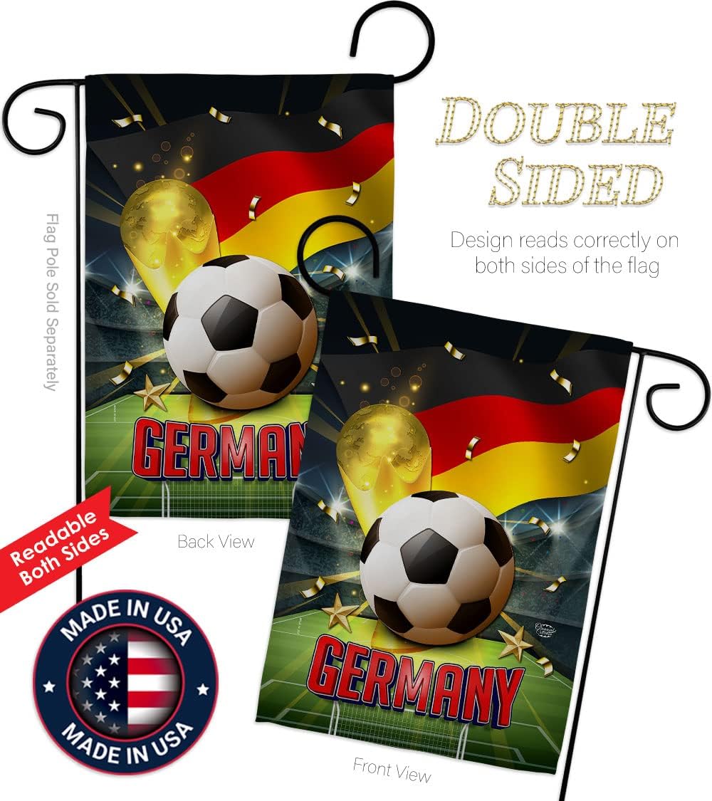 World Cup Germany Garden Flag Sports Soccer Game Goal Ball Football Entertainment Activity Physical House Decoration Banner Small Yard Gift Double-Sided