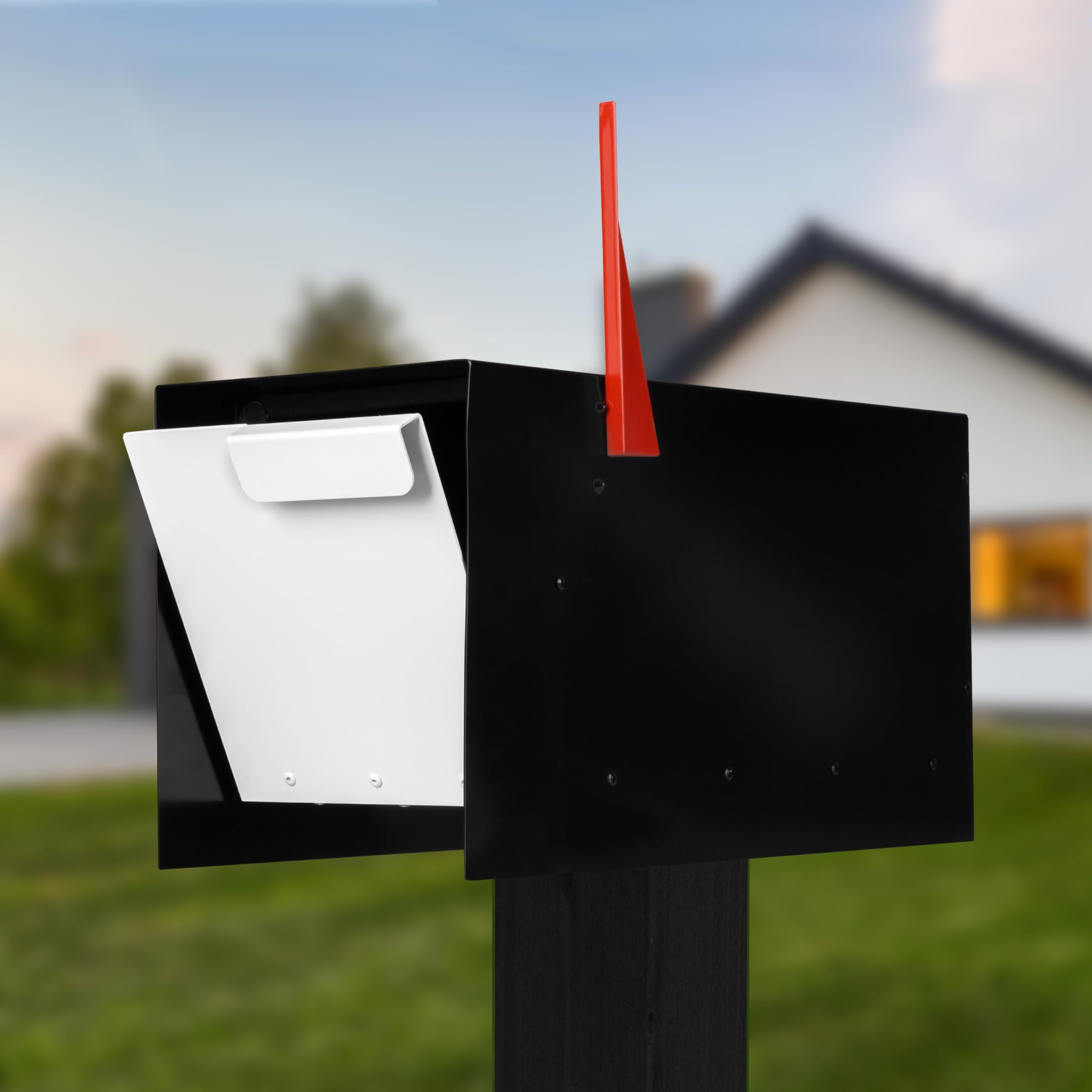 Amazon.com: Ilyapa Modern Design Mailbox, Black & White Powder
