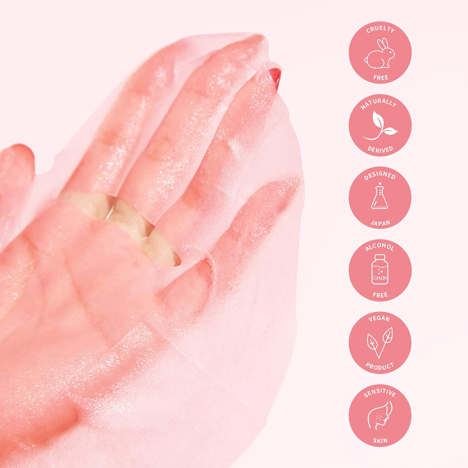 MECMOR Hydrating Facial Treatment Mask Sakura Essence, Hyaluronic Acid Cruelty Free for Antiaging, Moisturizing, Reduce Fine Lines, Wrinkles, Acne Marks, Shrink Pores : Beauty & Personal Care