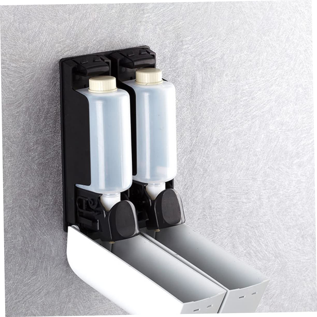 Dispensador de Jabón de Pared Blanco de Plástico, Compacto Presión